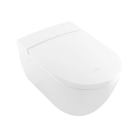 Villeroy &amp; Boch ViClean BIDÉFUNKCIÓS WC-ÜLŐKE, GYŰRŰ NÉLKÜLI MÉLYÖBLÍTÉSŰ WC Fehér Alpin CeramicPlus felülettel V0E100R1