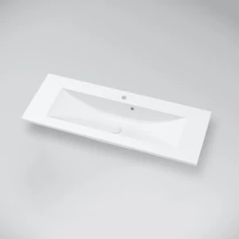 Marmy LISETTE 120x45 cm beépíthető öntött márvány mosdó 1 csaplyukkal 6 229 21 12 11 18