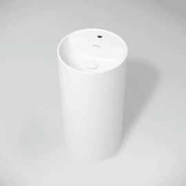 Marmy Loyd 44 cm szabadonálló öntött márvány mosdó, matt fehér 80 1000 04 11 11