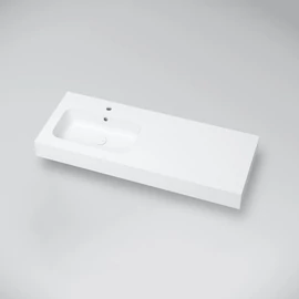 Marmy Bottega 120x46 cm öntött márvány mosdó, balos 80 7680 12 31 10