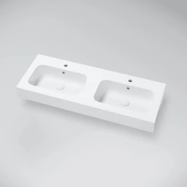 Marmy BOTTEGA 120x46 cm ráültethető öntött márvány dupla mosdó 80 7681 12 42 10