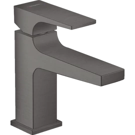 Hansgrohe Metropol egykaros mosdócsaptelep 100 push-open lefolyóval, kézmosókhoz szálcsiszolt fekete/króm 32500340
