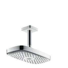 Hansgrohe Raindance Select E 300 2jet fejzuhany, 100 mm-es mennyezeti csatlakozóval, EcoSmart 9 l/perc króm/fehér 26608400