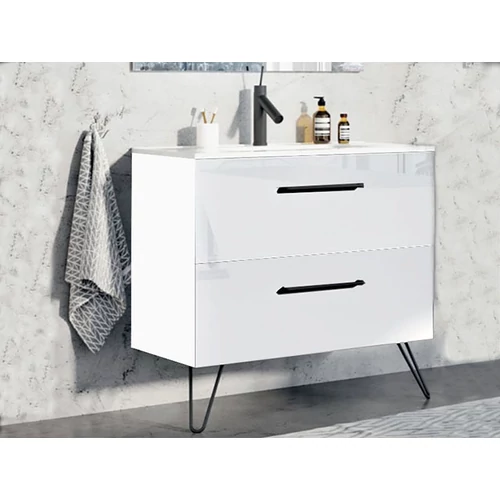 Arezzo Carmel 70 cm-es alsószekrény 2 fiókkal magasfényű fehér AR-167219