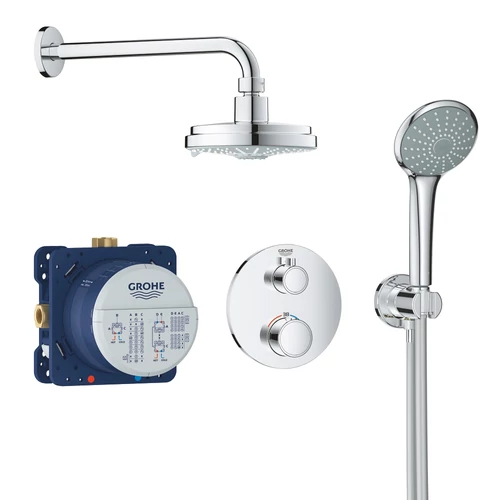 Grohe Grohtherm falsík alatti termosztátos zuhanycsaptelep szett, 2 funkciós 34735000