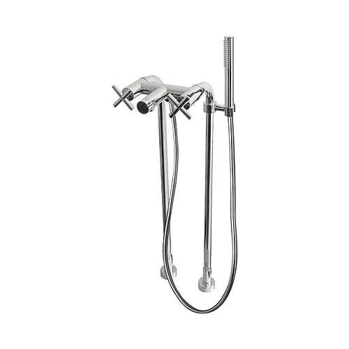 Tres Bimax-Tres térben álló kádtöltő csaptelep zuhanyszettel 163194