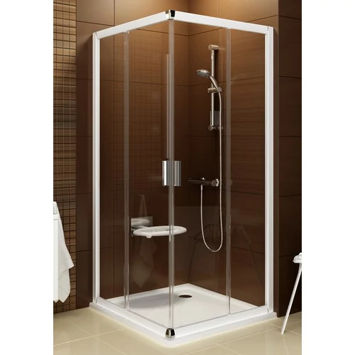 Ravak Blix BLRV2-90 sarokbelépõs zuhanykabin fehér kerettel, transparent edzett biztonságiüveg betéttel