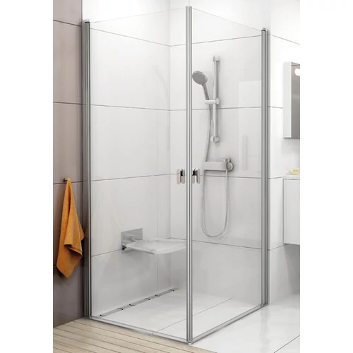 Ravak Chrome CRV1-80 egyrészes zuhanyajtó krómhatású kerettel, transparent edzett biztonságiüveggel