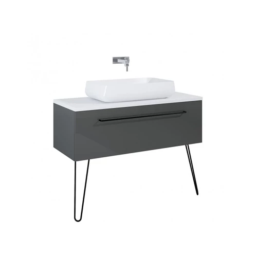 AREZZO Carmel 120cm-es alsószekrény 1 fiókkal, Mf. Antracit színben AR-167239