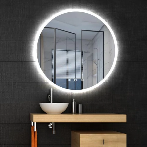 AREZZO design LED okos tükör 100 cm-es kerek+állítható fényerő,páramentesítő funkció,óra,hőmérő AR-3054