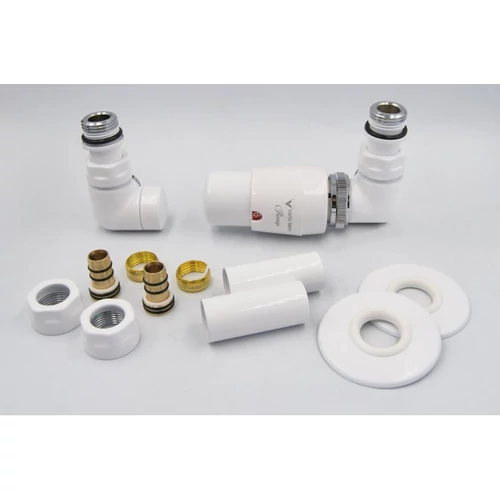 AREZZO design Cornerpex radiátor szelep fehér, jobb AR-CORNERPEX-W-R