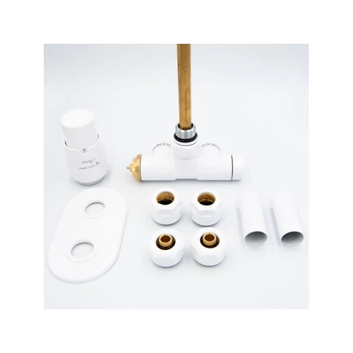 AREZZO design Spearpex radiátor szelep fehér, bal AR-SPEARPEX-W-L