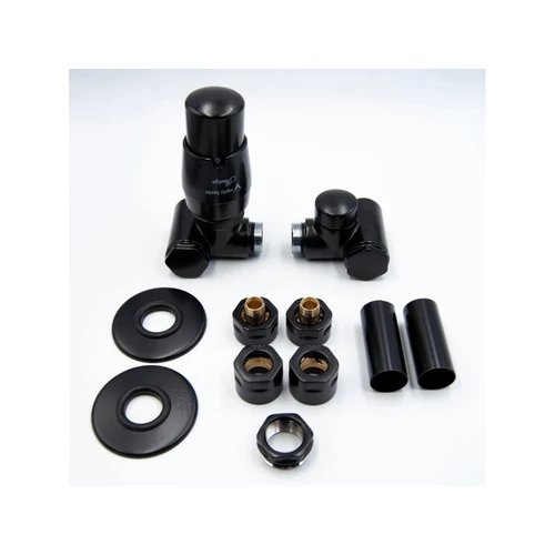 AREZZO design Variopex radiátor szelep fekete, bal AR-VARIOPEX-B-L