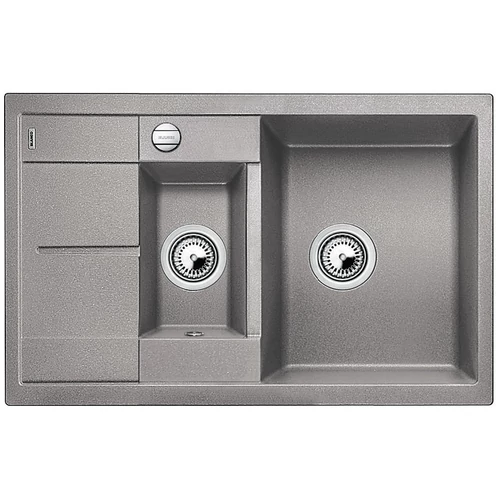 BLANCO METRA 6S COMPACT Silgranit mosogatótál dugókiemelővel (alumetál, #513553)