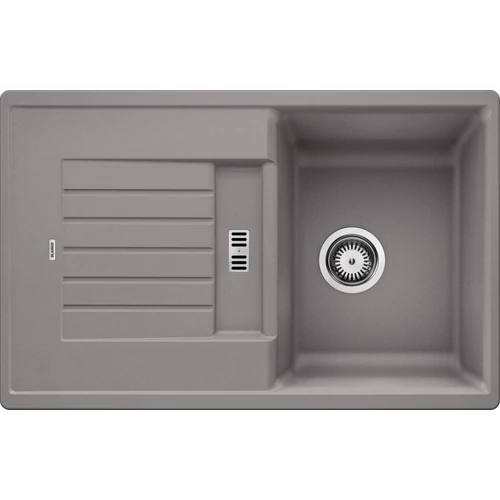 BLANCO ZIA 45S Silgranit mosogató szűrőkosárral (alumetál, #514725)