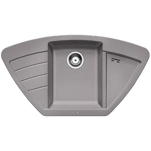 BLANCO ZIA 9E Silgranit mosogató szűrőkosárral (alumetál, #514757)