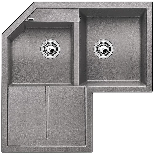 BLANCO METRA 9E Silgranit mosogató dugókiemelő nélkül (alumetál, #515567)