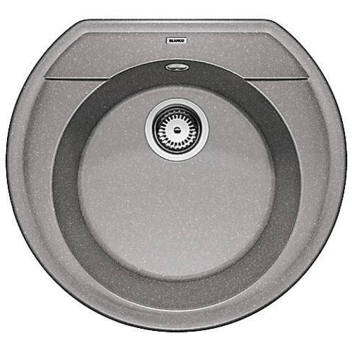 BLANCO RONDOVAL 45 Silgranit mosogató dugókiemelő nélkül (alumetál, #515670)