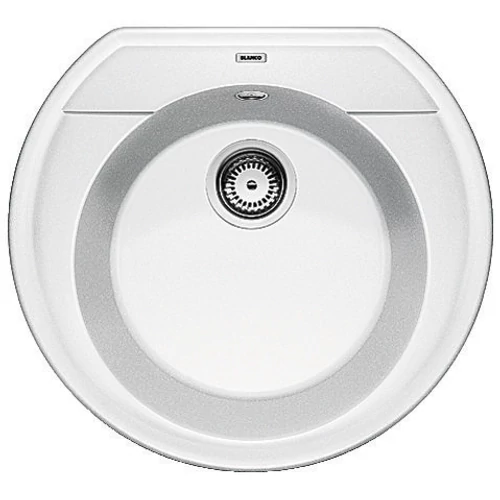 BLANCO RONDOVAL 45 Silgranit mosogató dugókiemelő nélkül (fehér, #515671)