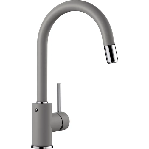 BLANCO MIDA-S SILGRANIT kihúzható perlátoros mosogató csaptelep (alumetál, 521456)