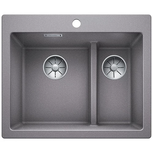 BLANCO PLEON 6 Split Silgranit mosogató dugókiemelő nélkül, alumetál 521691