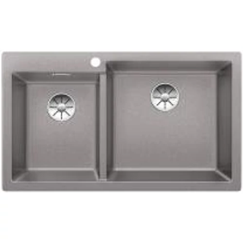 BLANCO PLEON 9 Silgranit mosogató dugókiemelő nélkül, alumetál 523059