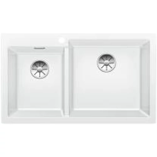 BLANCO PLEON 9 Silgranit mosogató dugókiemelő nélkül, fehér 523061