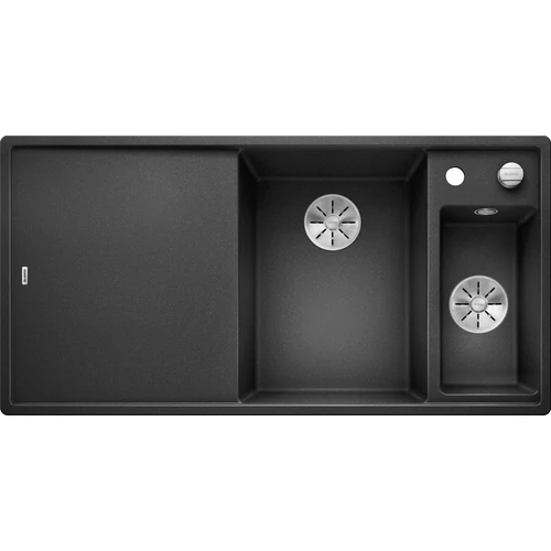 BLANCO AXIA III 6 S gránit mosogató üveg vágólap, rozsdamentes multifunkciós tál, InFino távműködtető jobbos palaszürke 523473