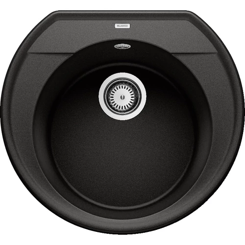 BLANCO RONDOVAL 45 Silgranit mosogató dugókiemelő nélkül, fekete 525962