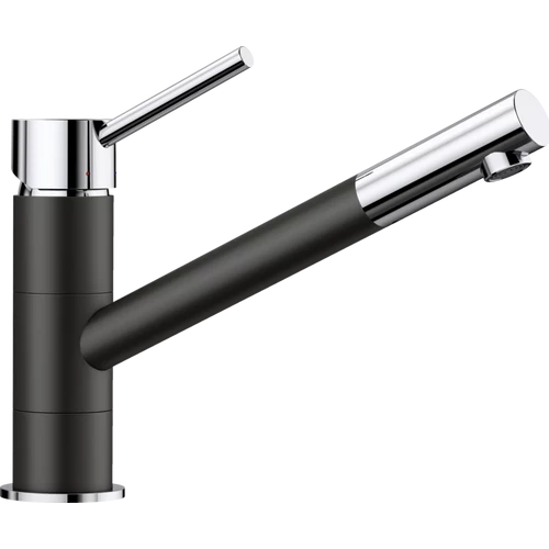 BLANCO KANO-S Silgranit kihúzható fejes mosogató csaptelep, fekete/króm 526174