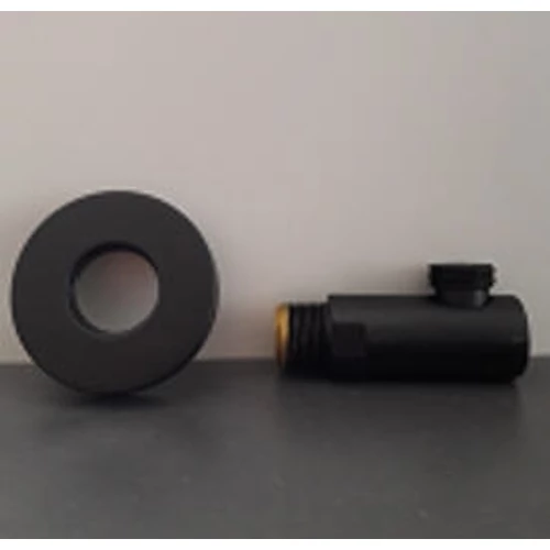 Bugnatese fali könyök, matt fekete 19255OP