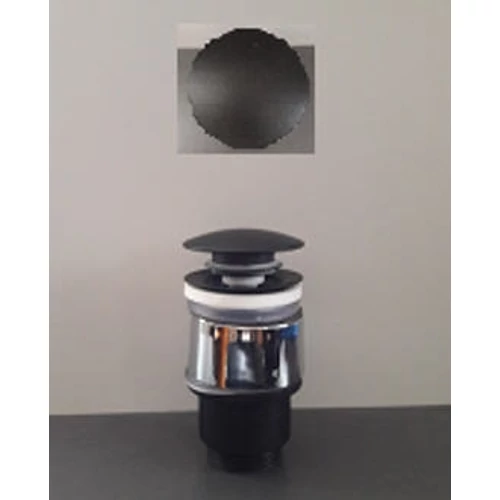 Bugnatese klikk-klakk-os mosdó leeresztő túlfolyóval, matt fekete 19281OP