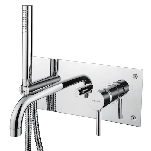 Bugnatese KOBUK Fal alatti kádcsaptelep kézizuhannyal, matt fekete 2201OP