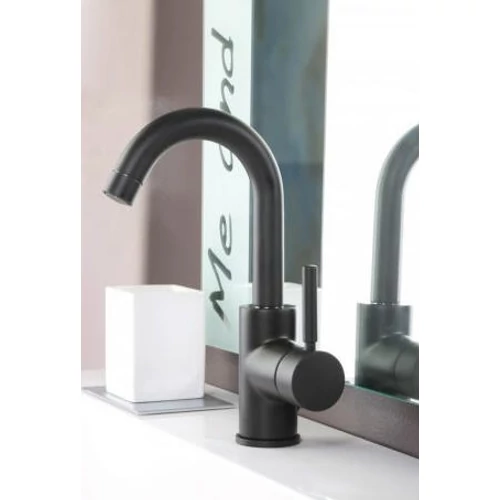 Bugnatese Kobuk Mosdócsaptelep leeresztővel matt fekete 2213OP