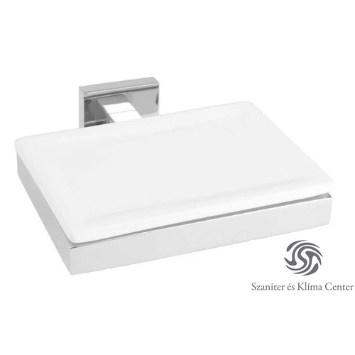 Bugnatese COMPLEMENTI Fali szappantartó fehér kerámival króm színben 22800