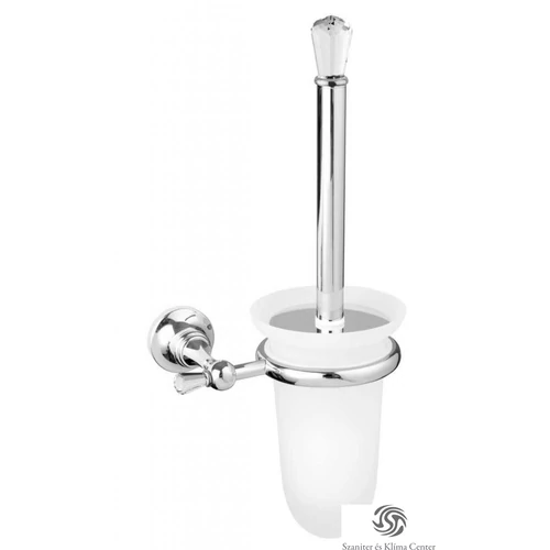 Bugnatese COMPLEMENTI Fali wc-kefetartó matt üveggel swarovski gomb króm színben 27825