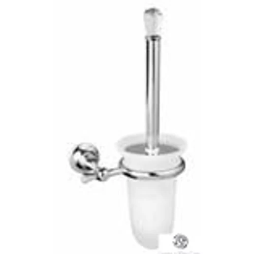 Bugnatese COMPLEMENTI Fali wc-kefetartó fehér porc. Swarovski gomb króm színben 28825