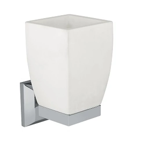 BUGNATESE COMPLEMENTI DARREDO Fali pohártartó matt fehér kerámiatartóval, arany 30802DO