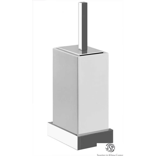 Bugnatese COMPLEMENTI Álló wc-kefetartó matt fehér kerámiatartóval króm színben 31826