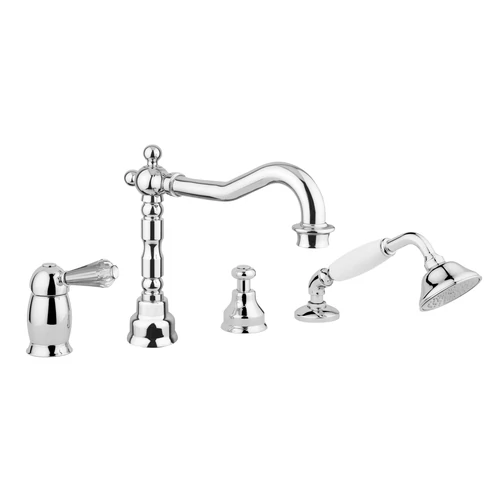 Bugnatese Oxford 6355KBR Peremre szerelt 4 üléses kádcsap swarovski fogantyúval BR / BRONZ