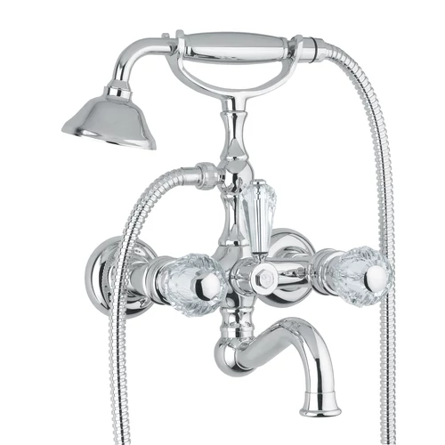 Bugnatese Arcadia kádcsaptelep zuhanyszettel swarovski fogantyúval, réz 8300KRA