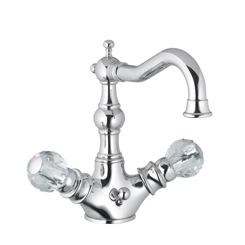 Bugnatese Arcadia 8334KCR Mosdócsaptelep leeresztővel swarovski fogantyúval CR / KRÓM