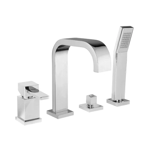 Bugnatese Inside 9255QCR Peremre szerelhető 4 üléses kádcsaptelep tört kifolyóval CR / KRÓM