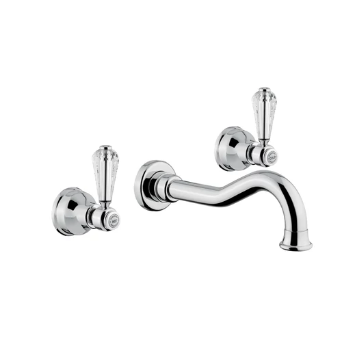 Bugnatese Revival 469KCR Fali mosdócsaptelep 23 cm kifolyóval swarovski fogantyúval CR / KRÓM