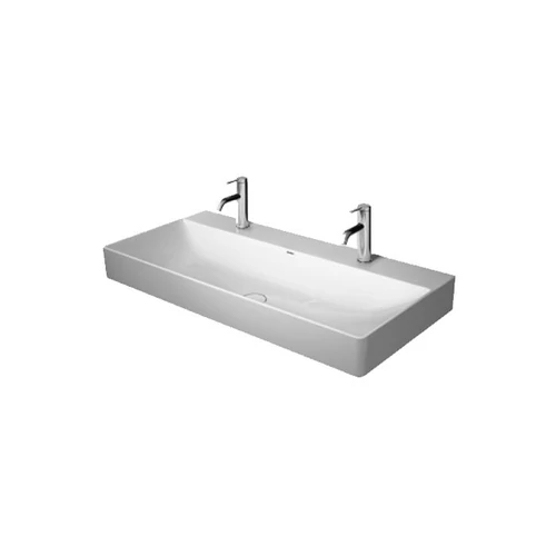 Duravit DuraSquare WonderGliss 100x47 cm mosdó két csaplyukkal 23531000431