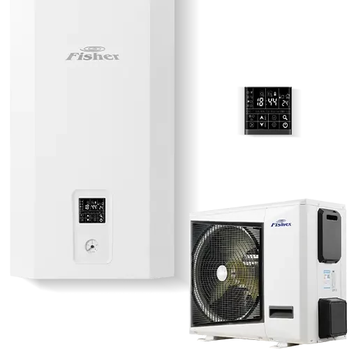 FISHER E-HEATR FHF-WHS-081CE3 Levegő-víz hőszivattyú - 1 fázisú (hidraulikus egység+kültéri egység) 8 kW