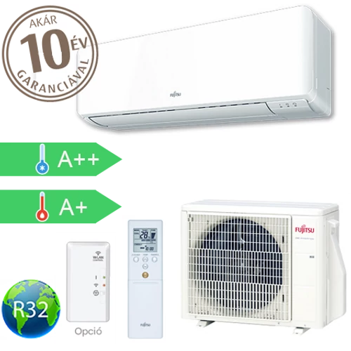 Fujitsu Standard ASYG24KMTB / AOYG24KMTA oldalfali split klíma (7.1 kW)