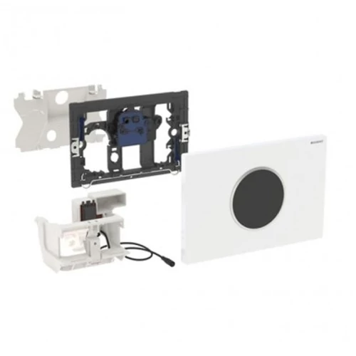 Geberit érintésmentes WC-öblítő vezérlés, hálózati, Sigma10 design fehér / matt króm / matt króm 115.907.KL.1