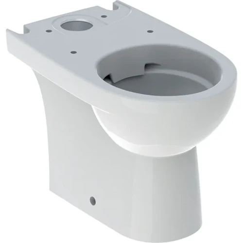 Geberit Selnova Compact álló WC falon kívüli öblítőtartályokhoz, mélyöblítésű, univerzális kifolyású, részben zárt forma, rövidített kivitel, Rimfree, Fehér 500.478.01.1