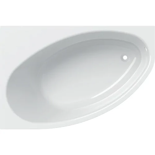 Geberit Selnova aszimmetrikus fürdőkád lábakkal, 160x100x46cm, jobb oldali lefolyó, 230l, fényes fehér (554.274.01.1)